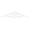 Ekena Millwork Pitch Classic Wagon Wheel Architectural Grade PVC Gable Pediment, 60"W x 12 1/2"H x 1"P (5/12) GPP060X013X100CWW - alternate 3